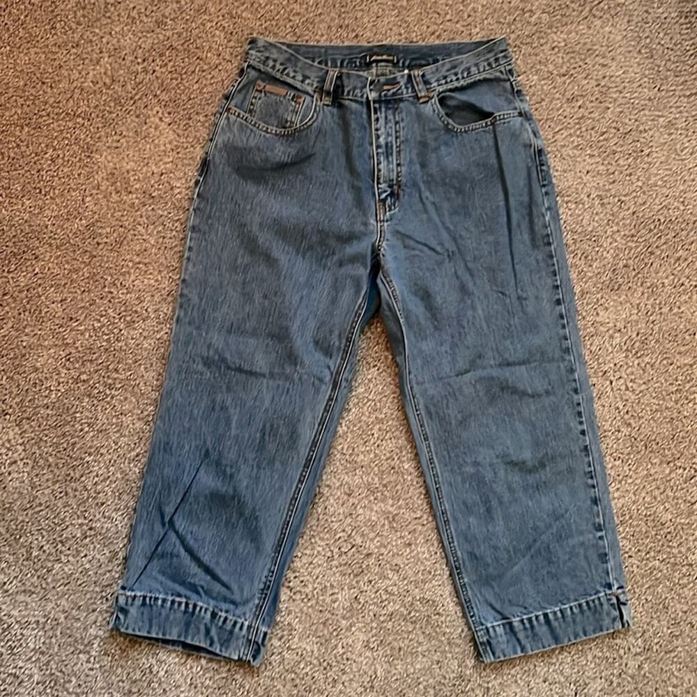 Eddie Bauer Capri blue jeans cotton denim straight leg pants size 10 - Picture 7 of 11